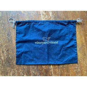 Vineyard Vines Navy Blue Cotton 9.5 x 13.75 Storage Dust Travel Bag